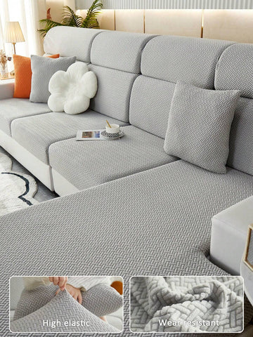 1PC Jacquard Elastic Sofa Cushion Cover Modern Couch Cover Slipcovers Sofas Set For Living Room Bedroom Outdoor Sofa Protective Cover L Shape Sofa Cover Combination Chaise Sectional Couch Cover Cushion Covers Seats Sofa Universal All Seasons
